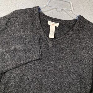 Dockers Sweater Men's Large Heathered Gray V‎ Neck Pullover Long Sleeve Casual